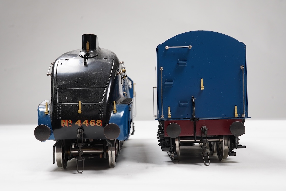 A Gauge One Aster Hobbies live steam LNER Class A4, 4-6-2 tender locomotive, Mallard 4468, the factory ‘Built Up’ version, spirit fired working three cylinder motion, with assembly instructions, operating instructions, a